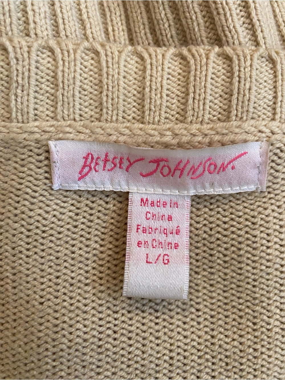 RARE Vintage Betsey Johnson Marilyn Monroe Wink Cropped Sweater Cream sz L Y2K - Picture 12 of 16